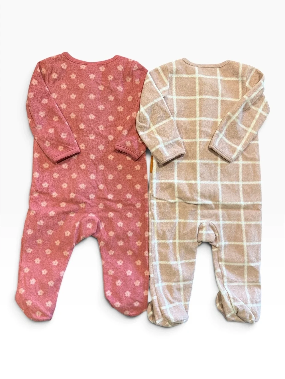 Carter's Baby Girls' 9 Months Fleece Footed Pajamas Set, 2 Pack